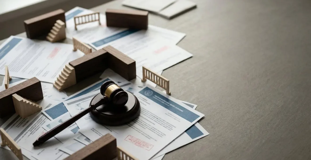 Illustration symbolique d'un dossier administratif avec documents et obstacles representant le fichage AGIRA