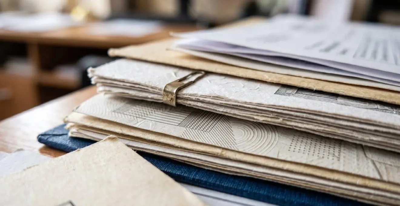 Vue rapprochee de documents administratifs essentiels pour constitution de dossier d'assurance