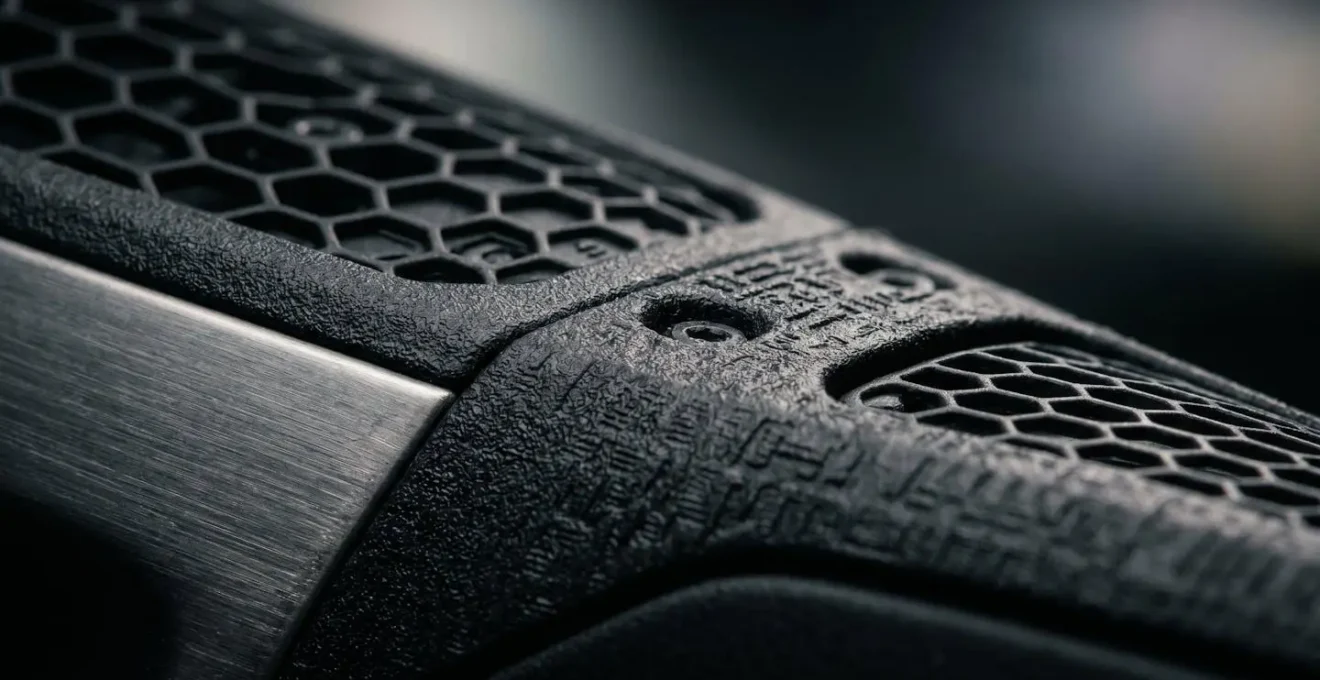 Détails de finitions automobiles sportives purement esthétiques sans modification de performance