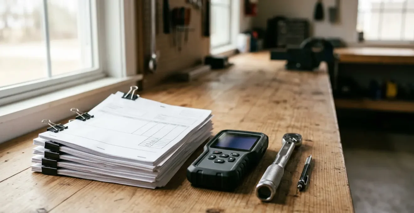 Documentation méticuleuse d'entretien automobile comme bouclier juridique face aux experts d'assurance