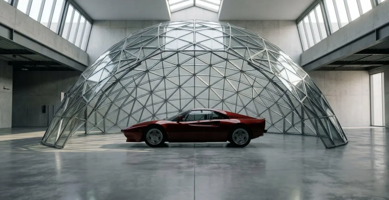 Véhicule de luxe sous protection sécurisée illustrant la sanctuarisation de sa valeur