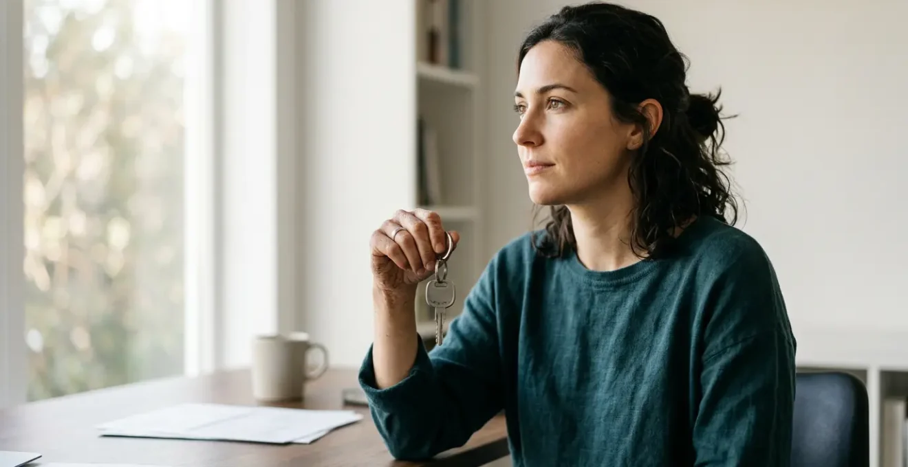 Personne regardant vers l'avant avec détermination après un nouveau départ