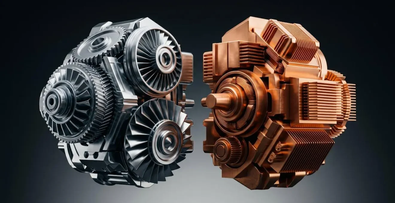 Composants technologiques d'un véhicule hybride illustrant la complexité des réparations