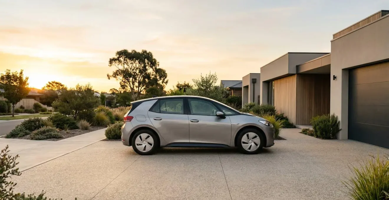 Véhicule automobile stationné pendant une période de suspension de permis illustrant le transfert de risque