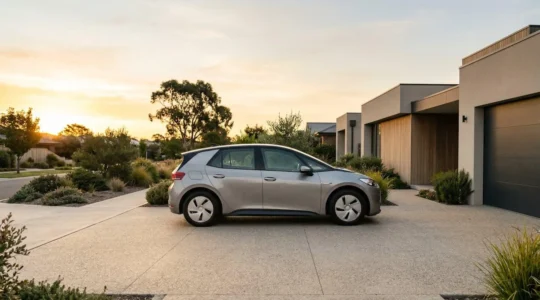 Véhicule automobile stationné pendant une période de suspension de permis illustrant le transfert de risque